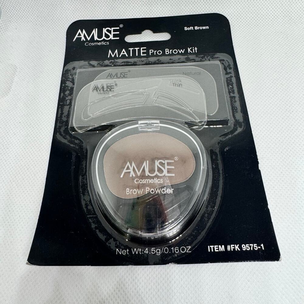 AMUSE Cosmetics Matte Pro Brow Kit Soft Brown Matte Eyebrow Definer 4.5g
